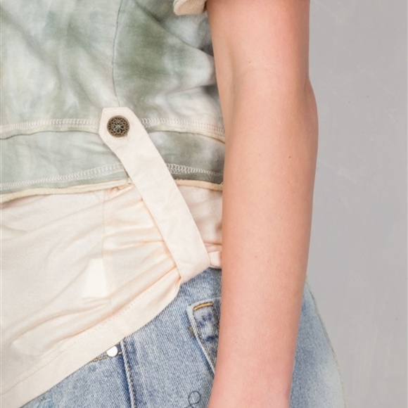 TOP BOHO 2 IN 1 TIE DYE BOHEMIAN TOP - Picture 4 of 4